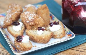 Fried spiced scones with cardamom and coconut