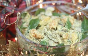 Coronation pheasant with clementines and toasted almonds