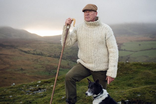 Television's favourite farmer Gareth Wyn Jones in his beloved Welsh hills with one of his dogs