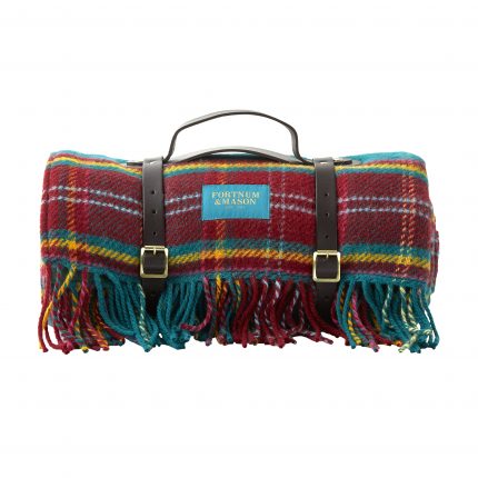 A waterproof tartan picnic rug from Fortnum & Mason