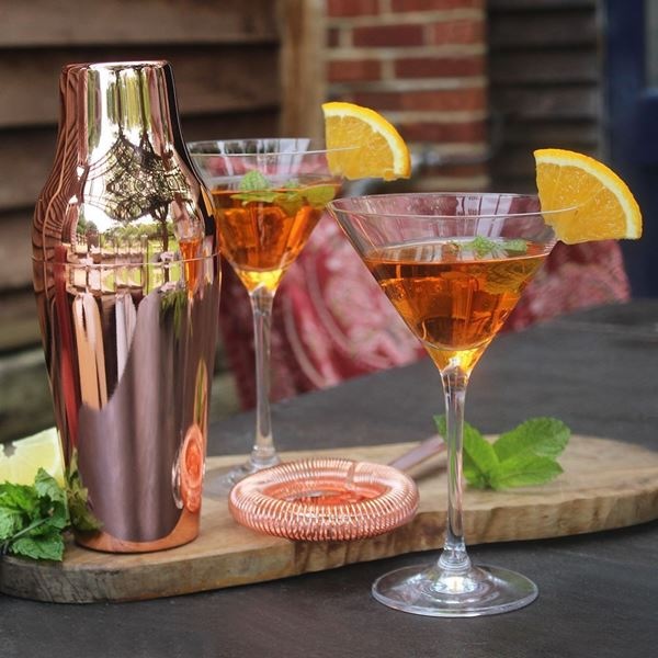 rose gold cocktail shaker 