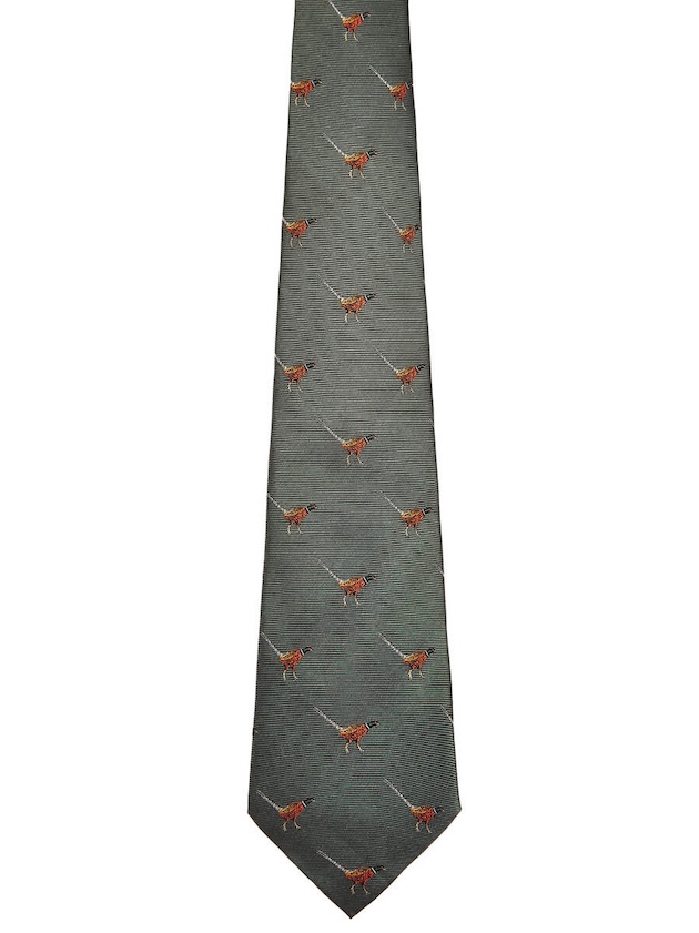 Pheasant pattern tie