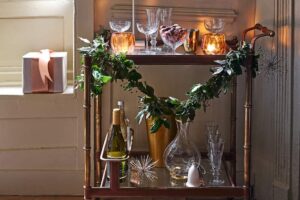 Christmas drinks trolley