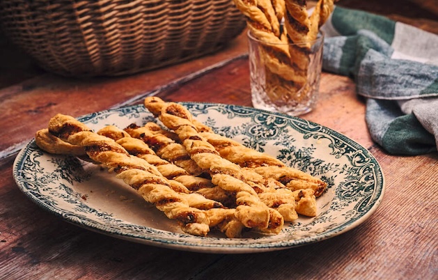 homemade anchovy and cheese straws