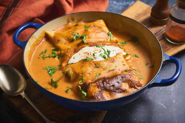 Hungarian style savoury pancakes with pheasant
