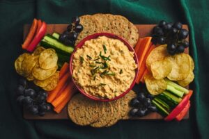 devilled egg dip with crudites