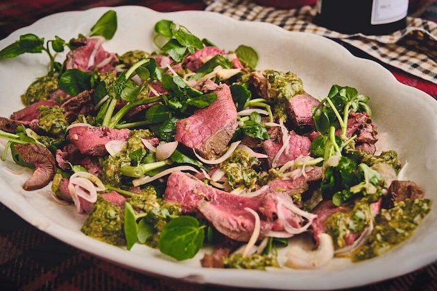 sliced roast venison