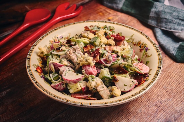 Pheasant salad with kefir ranch dressing