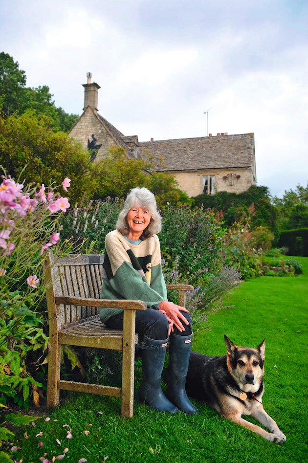 Jilly Cooper with dog