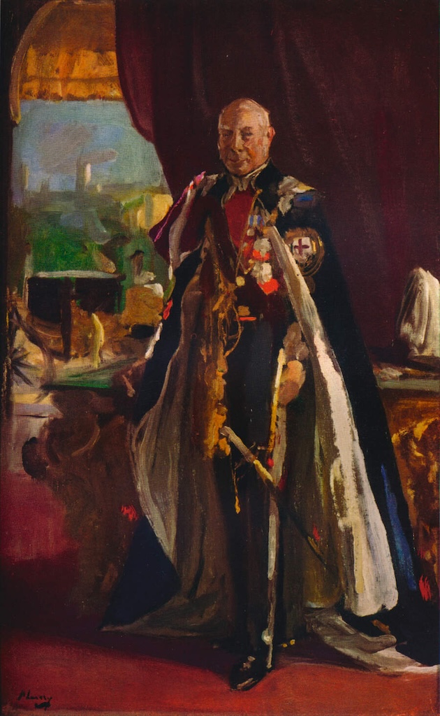 oil painting of garter knight