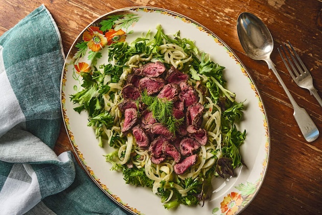 venison salad with anchovy