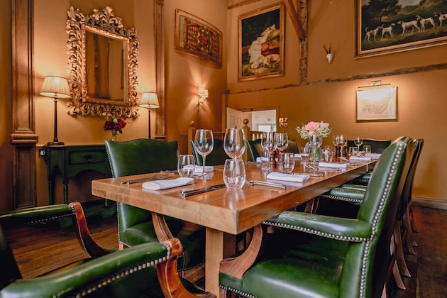 dining room at The Crown Bildeston