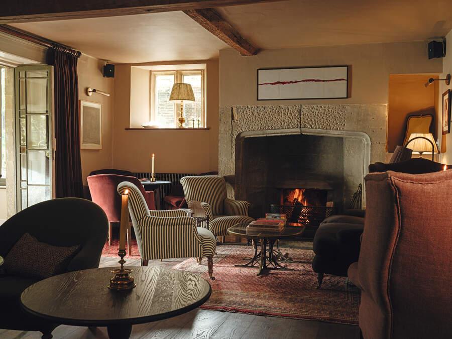 fireplace by pub