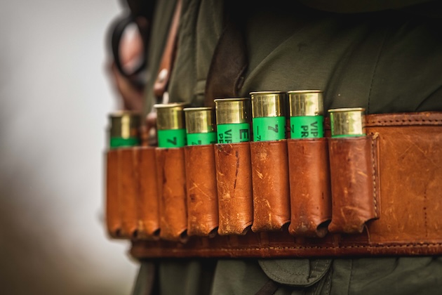 belt of shotgun cartridges
