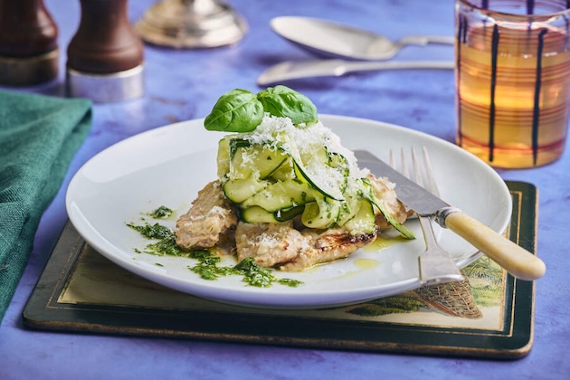 partridge and courgette salad