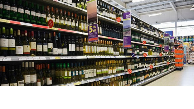 alcohol price, wine, supermarket,