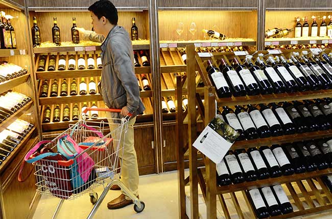 Wine shop in China