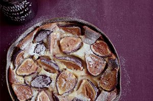 Fig Clafoutis with Port Infused Cream