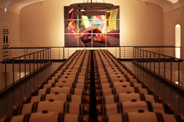 Château Pavie barrel room, Bordeaux en primeur