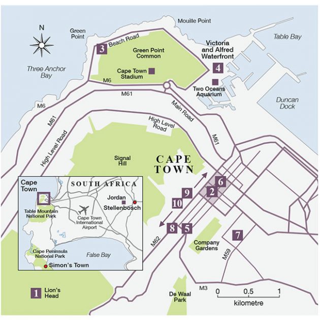 Cape Town restaurants map