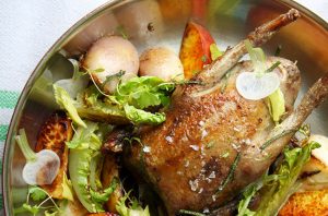 Wine with Roast pigeon