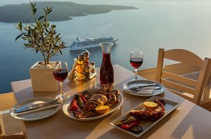 red wine with fish, decanter