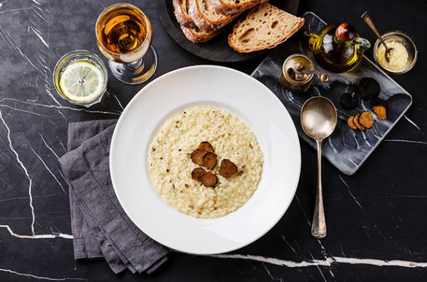 Truffle risotto, wine with truffle recipes