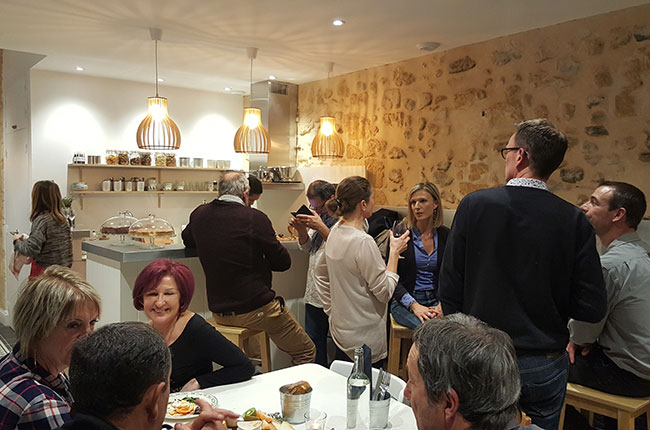Guests inside Château en Ville.