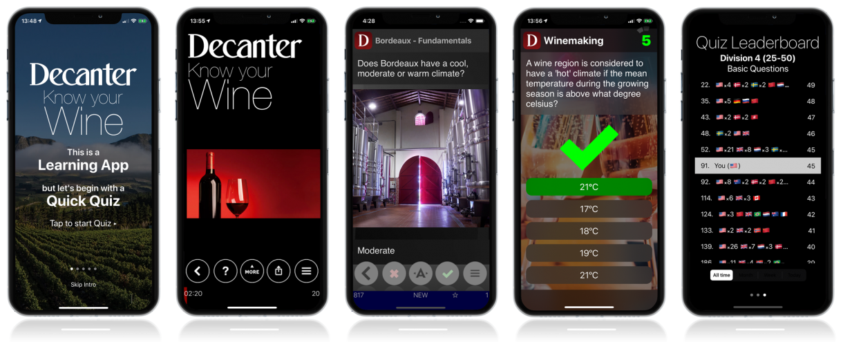 Decanter wine learning app available on iOS and Android Decanter