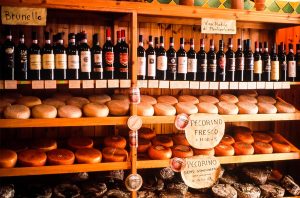 A traditional italian wine shop