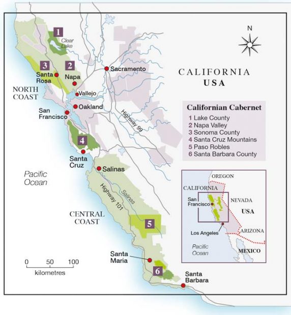 California Cabernet 2015 Map