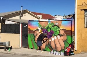 Valparaiso wine graffiti