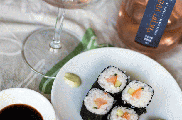 wine with sushi