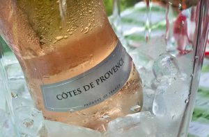 Provence rose chilling in an ice bucket