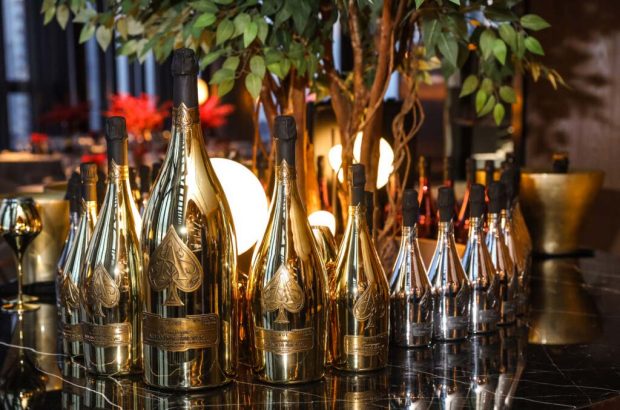 Bottles of Armand de Brignac Champagne