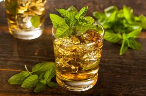 A mint Julep Bourbon cocktail