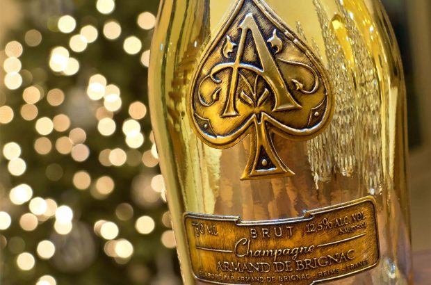 A bottle of Armand de Brignac Champagne