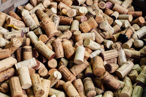 Pile of wine corks