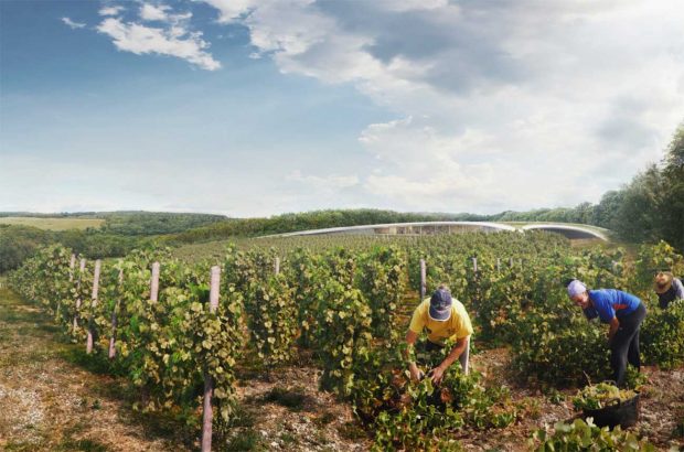 Lord Foster and his team have designed plans for a UK winery being proposed in Kent.