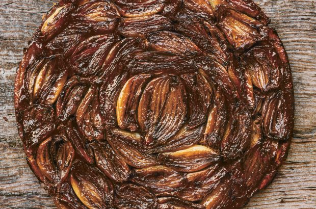 Perfect pairing white onion tarte tatin