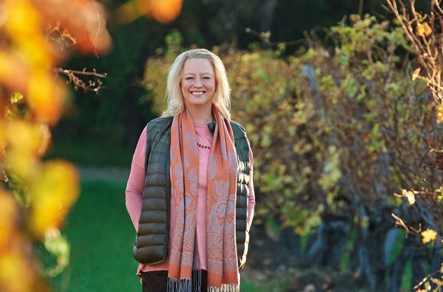 Vanya Cullen in a vineyard