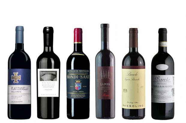 Six bottles in a row