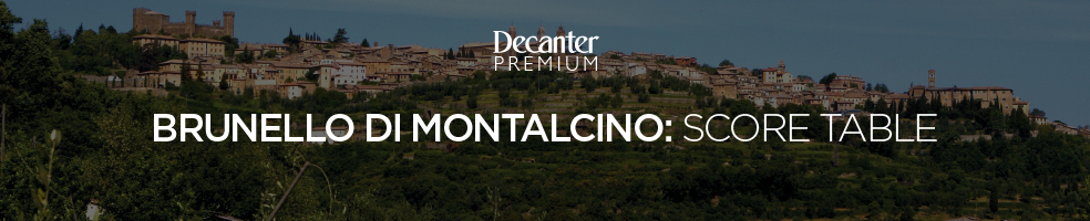 Brunello di Montalcino 2017 score table