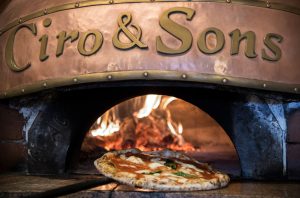 ciro-and-sons-pizzeria wood burning fire and pizza