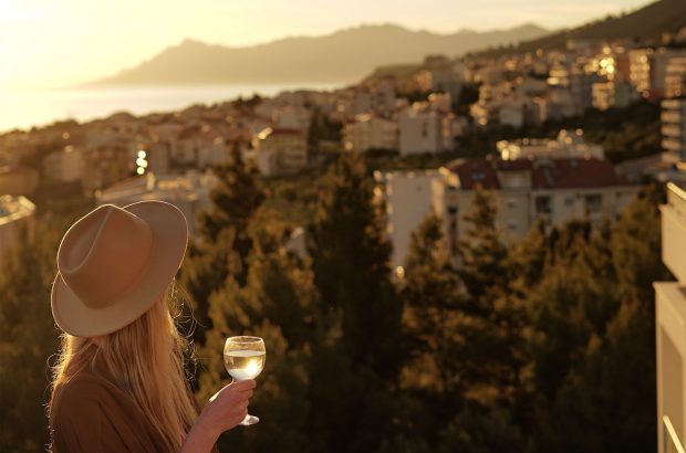 Views to the Adriatic sea in Croatia