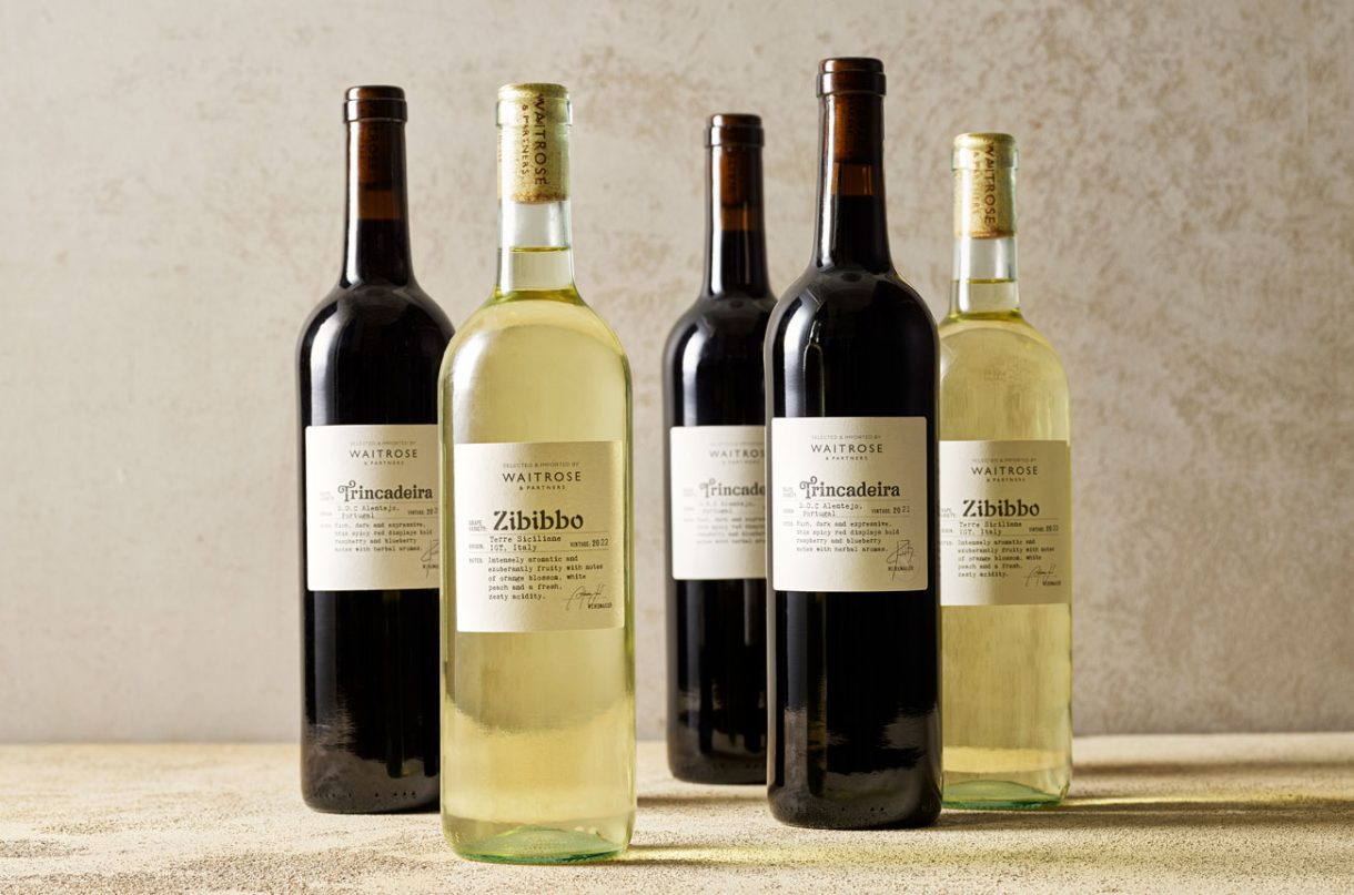 Waitrose removes sleeves from wine bottles to reduce unnecessary
