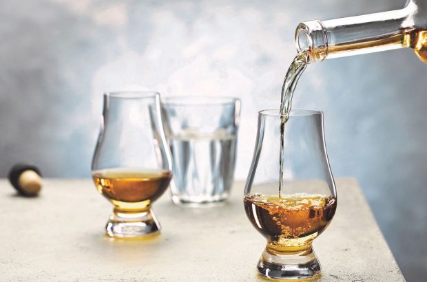 Pouring whisky