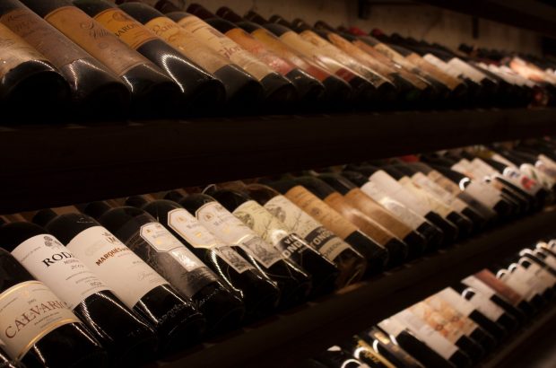 fine wines in the cellar