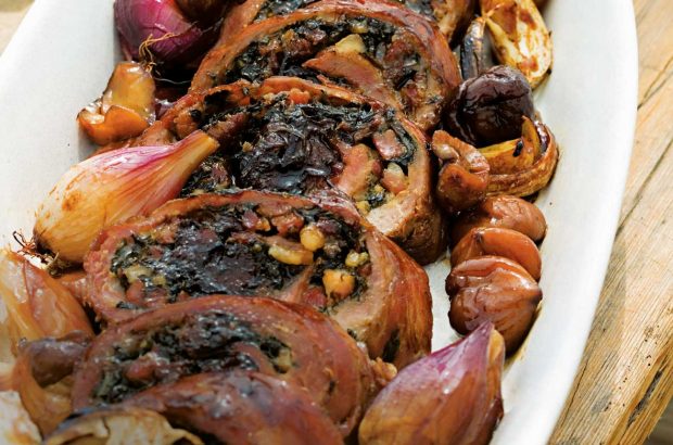 Chestnut-stuffed pork fillet