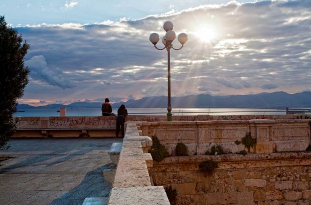 Sunset at Bastioni di Remy, Cagliari, Sardinia